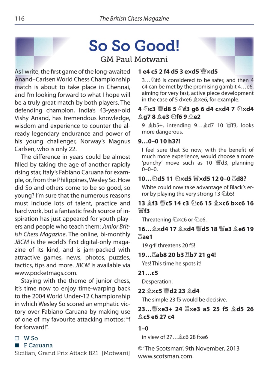 British Chess Magazine Preview Pages