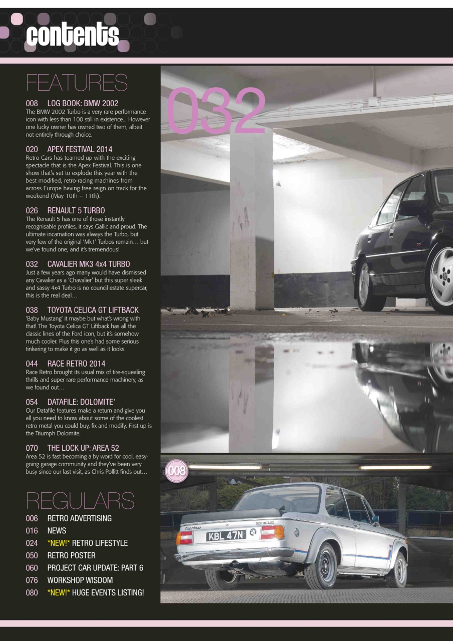 Retro Cars Preview Pages