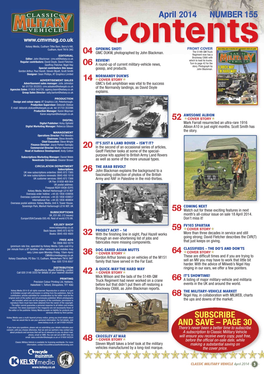 Classic Military Vehicle Preview Pages