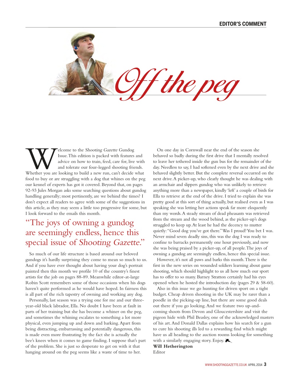Shooting Gazette Preview Pages