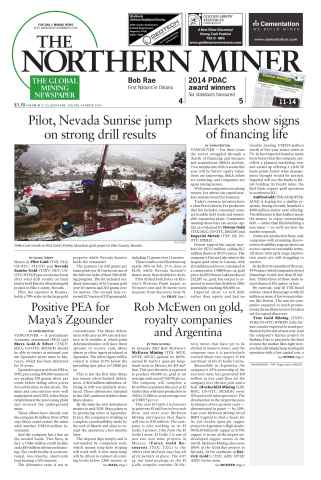 The Northern Miner issue Vol. 100 No. 5