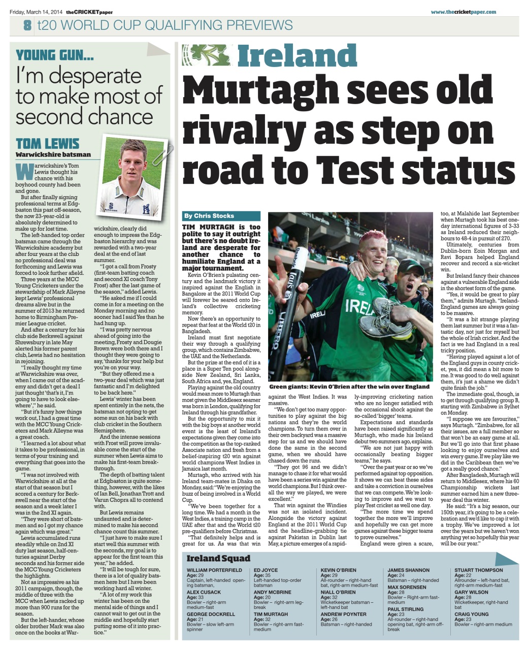 The Cricket Paper Preview Pages