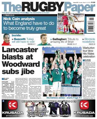 The Rugby Paper issue 16th March