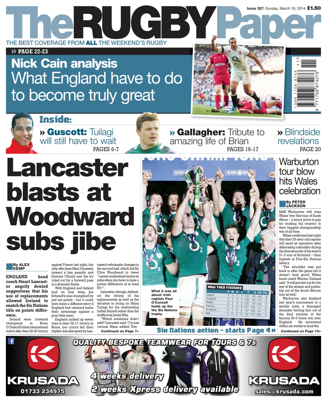 The Rugby Paper Preview Pages