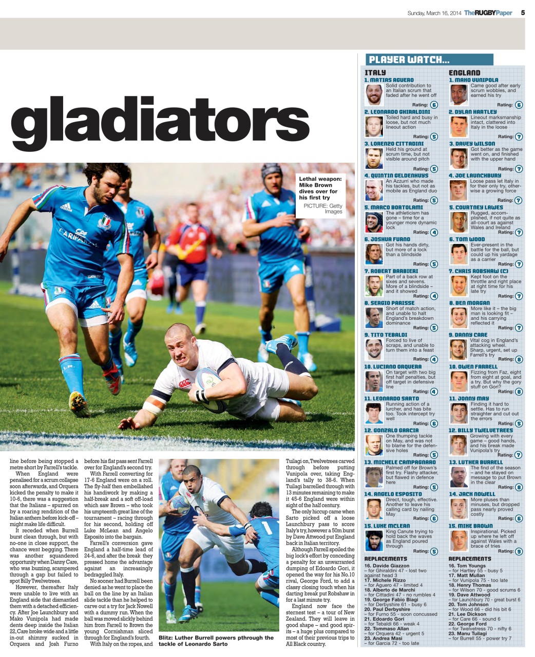 The Rugby Paper Preview Pages