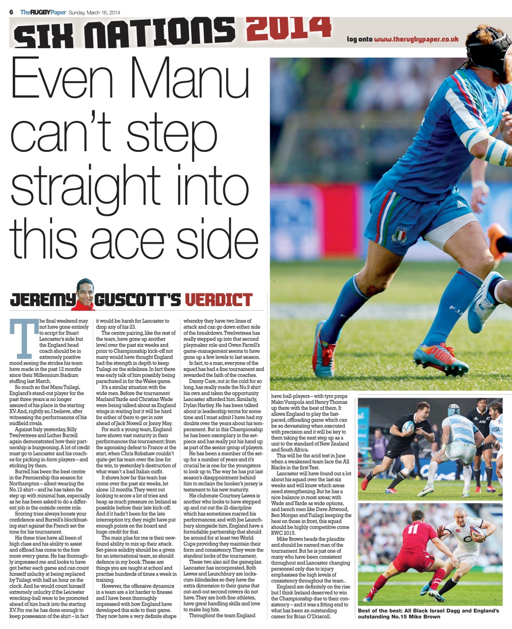The Rugby Paper Preview Pages