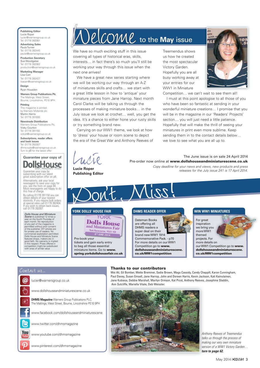 Dolls House and Miniature Scene Preview Pages