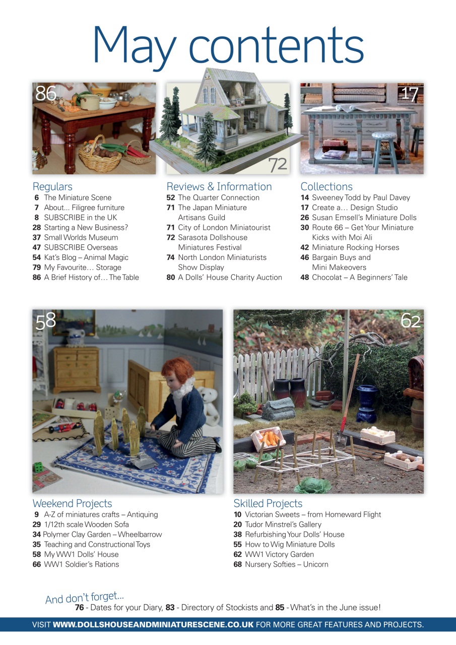 Dolls House and Miniature Scene Preview Pages