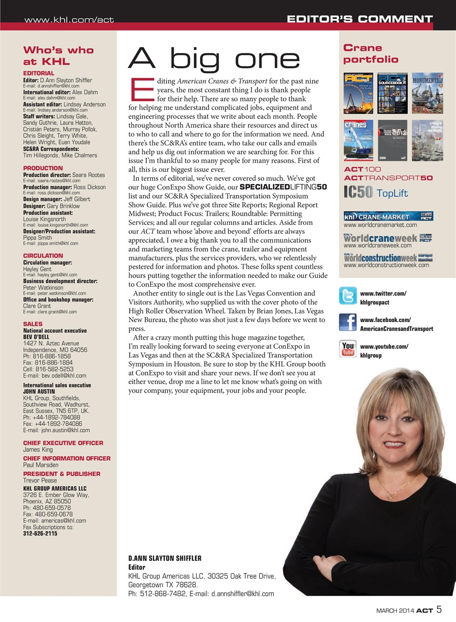 American Cranes & Transport Preview Pages