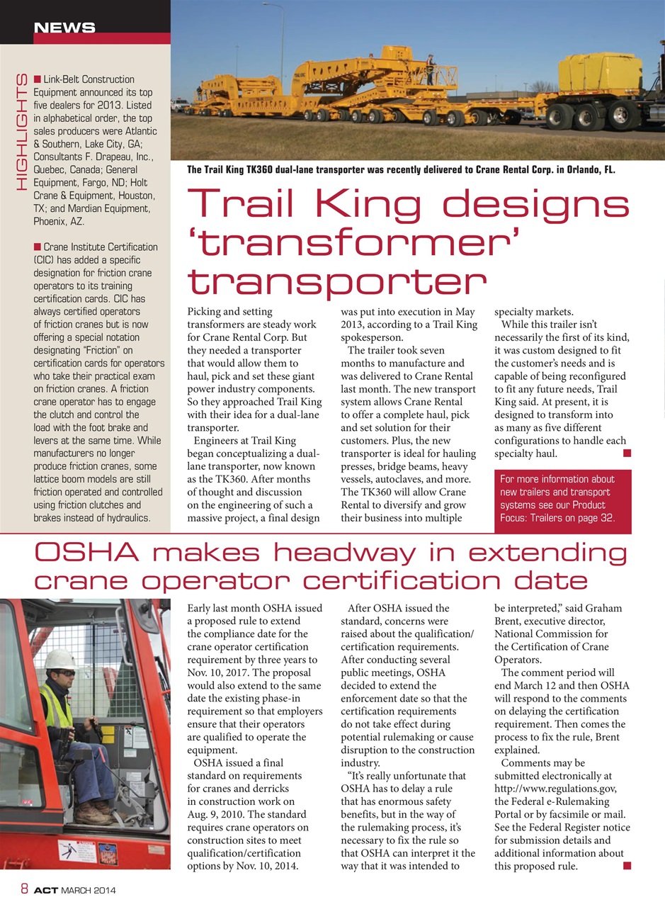 American Cranes & Transport Preview Pages