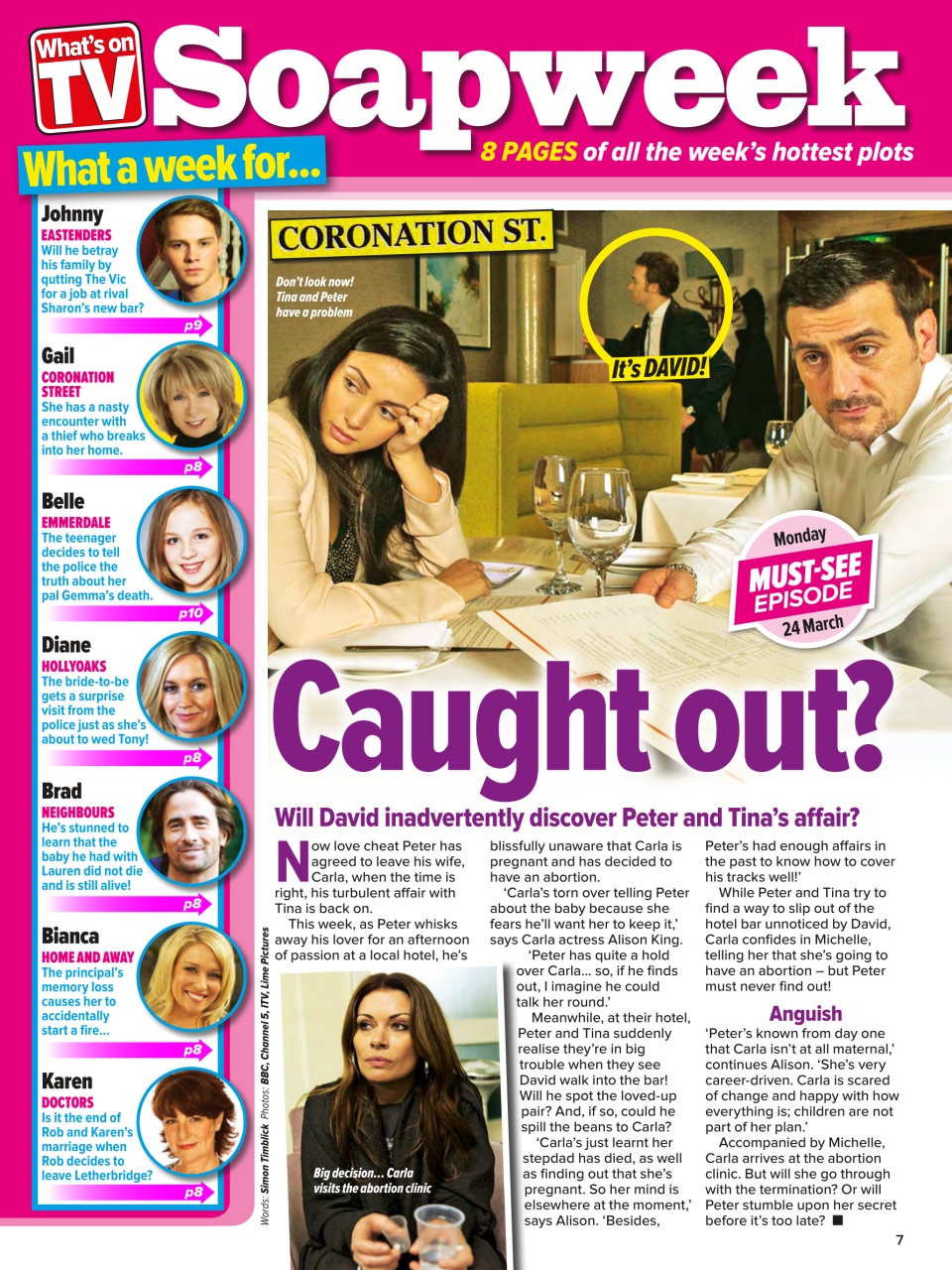 What's on TV Preview Pages