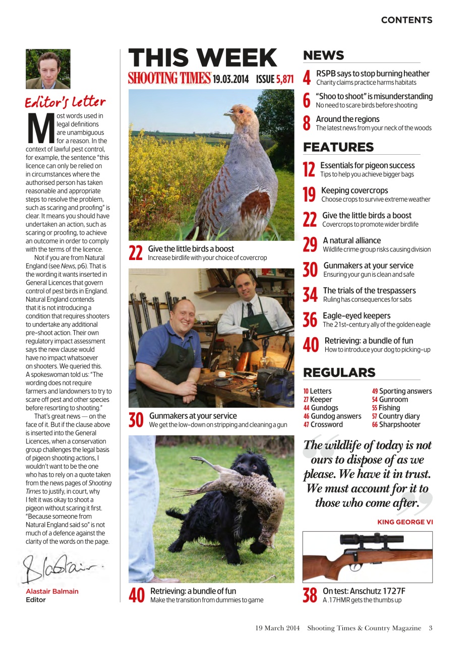 Shooting Times & Country Preview Pages