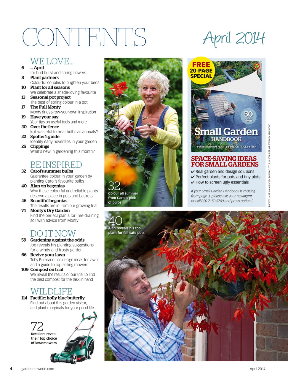 BBC Gardeners’ World Magazine Preview Pages