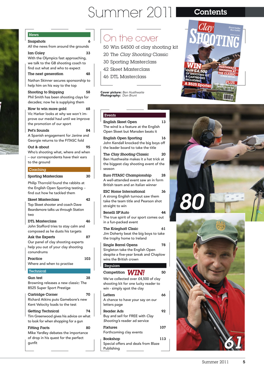 Clay Shooting Preview Pages