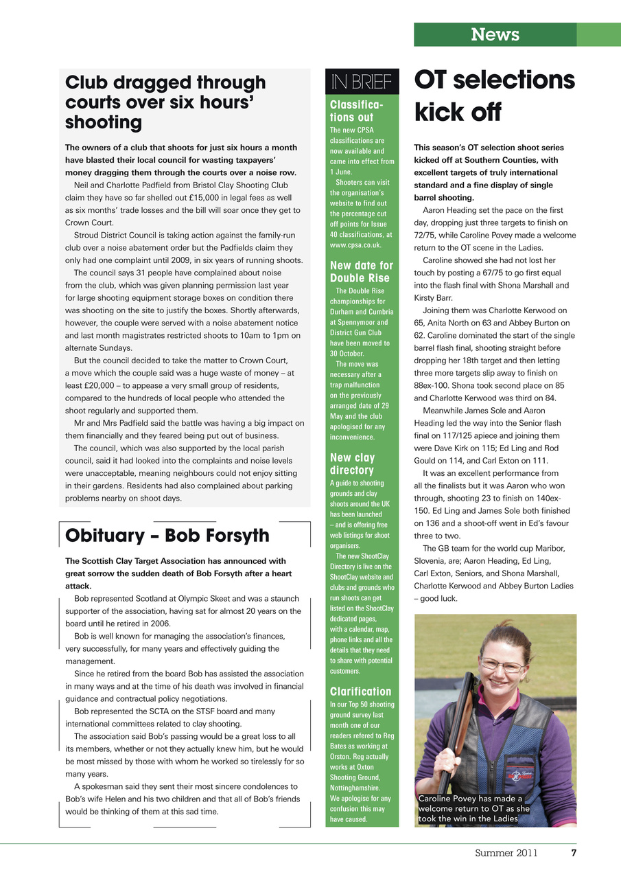 Clay Shooting Preview Pages