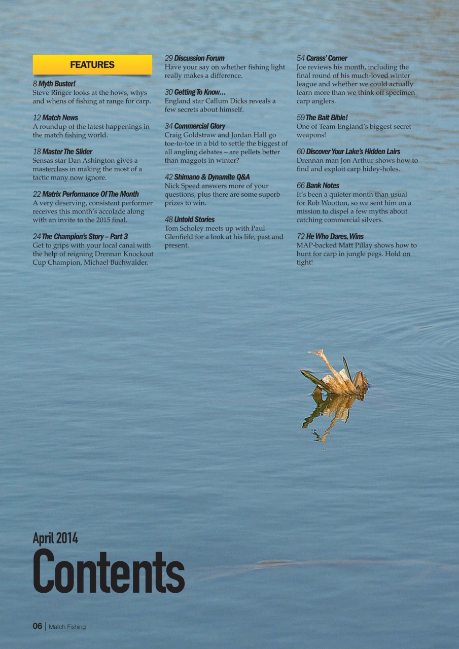Match Fishing Preview Pages