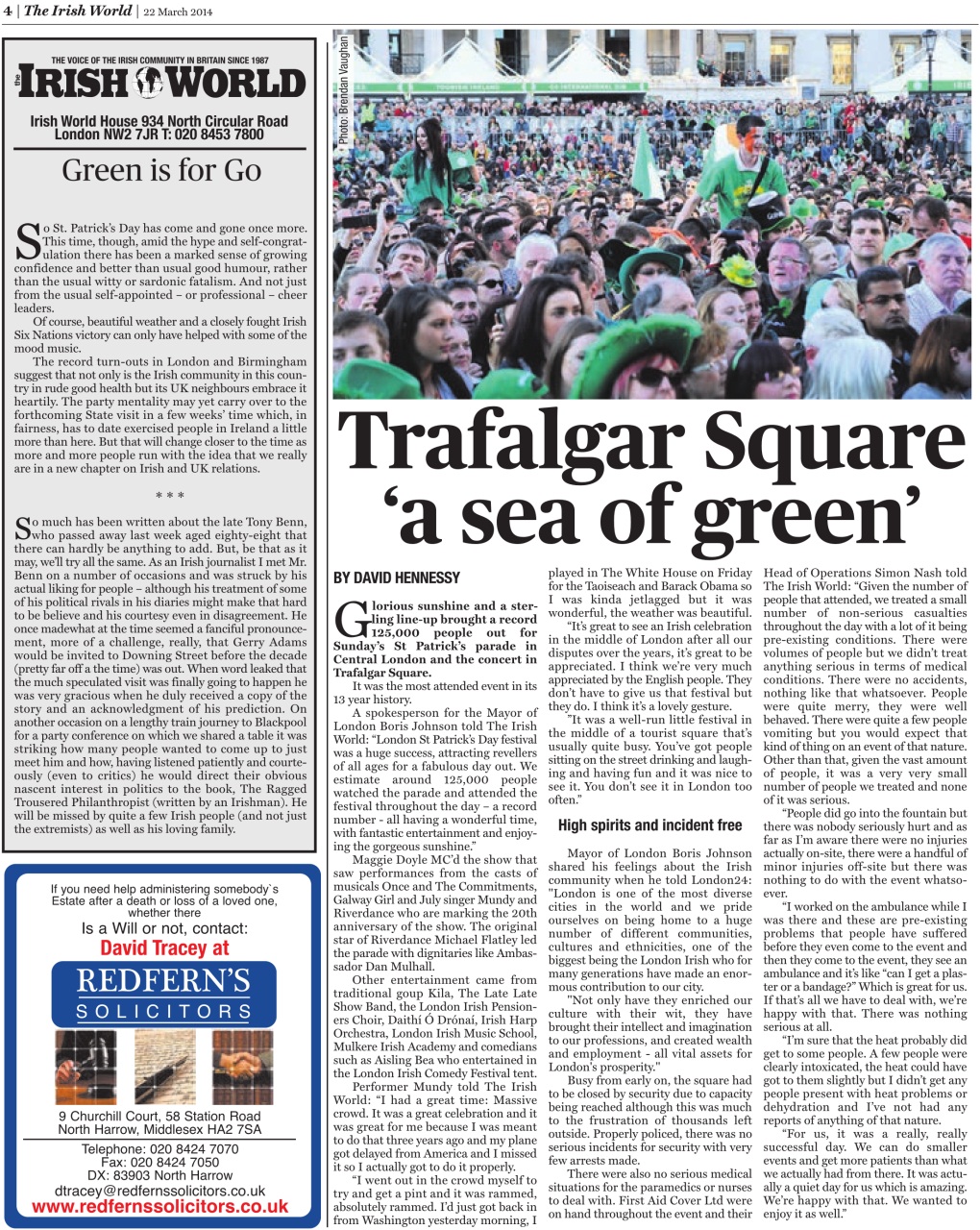 Irish World Preview Pages