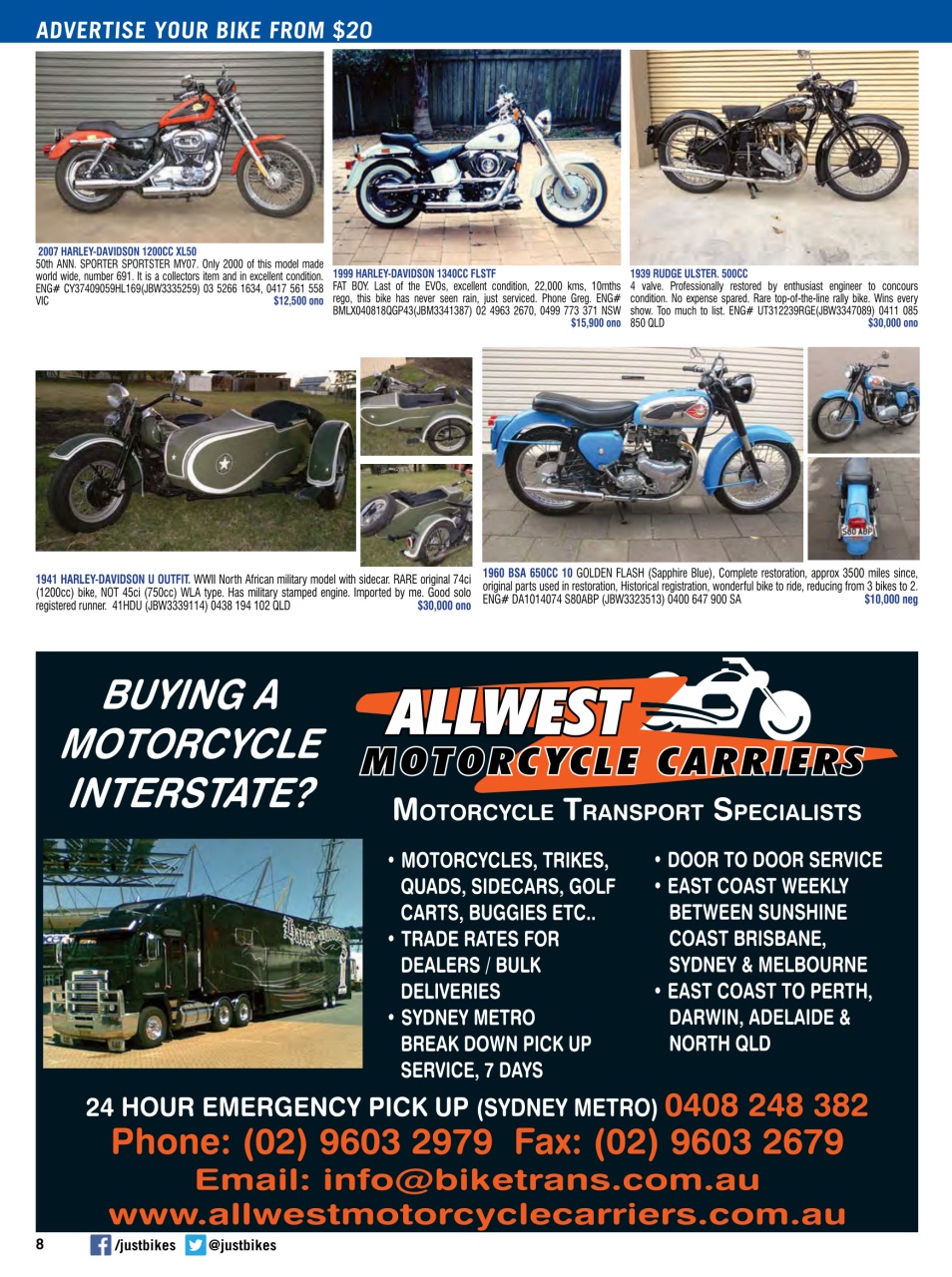 JUST BIKES Preview Pages