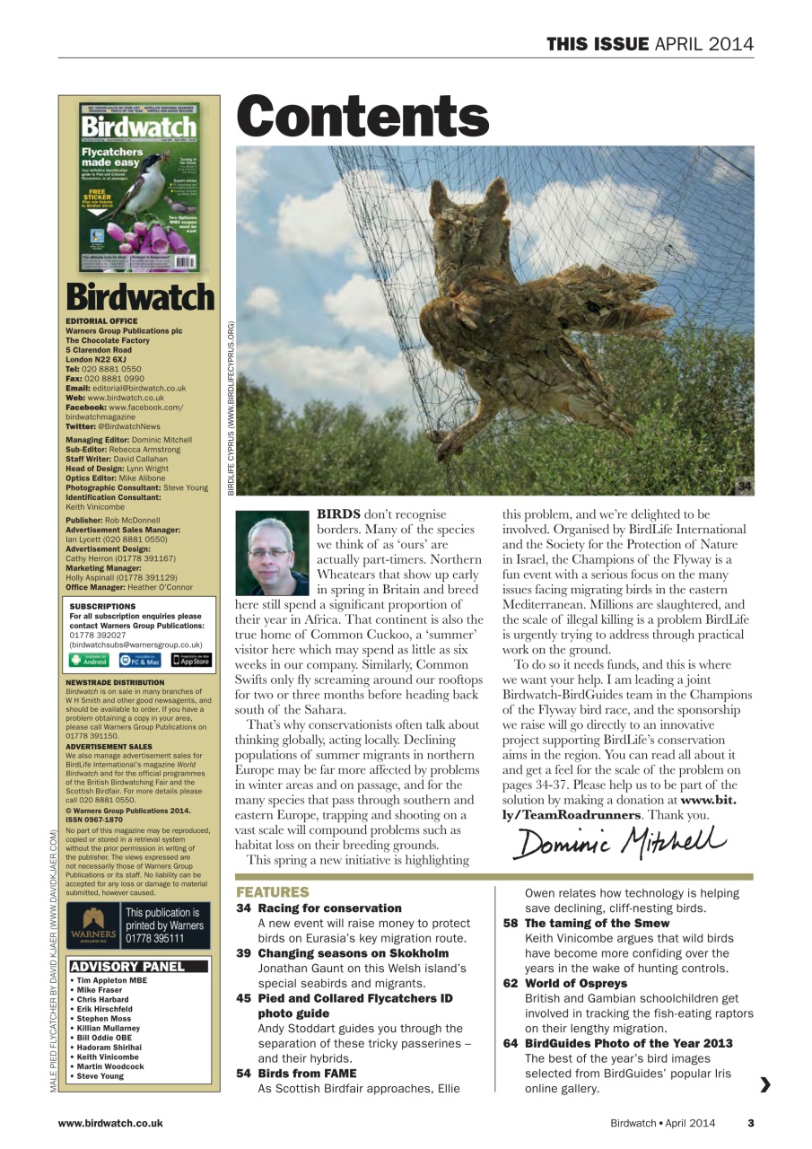 Birdwatch Magazine Preview Pages