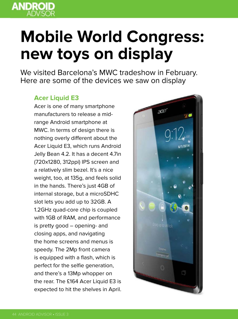 Android Advisor Preview Pages