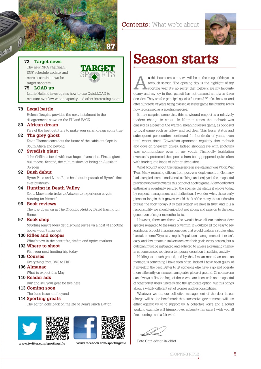 Sporting Rifle Preview Pages