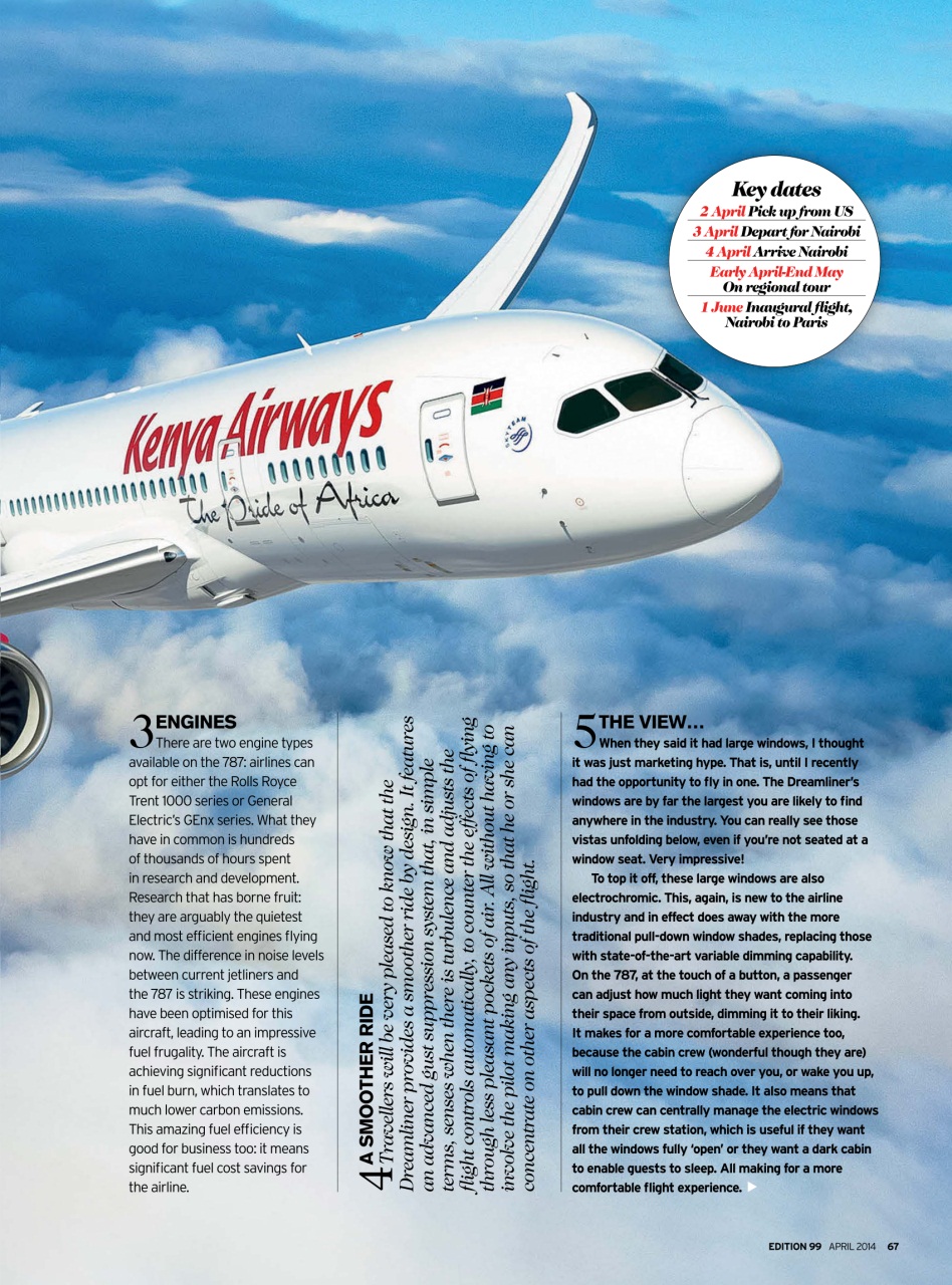 MSAFIRI – Kenya Airways Inflight Preview Pages