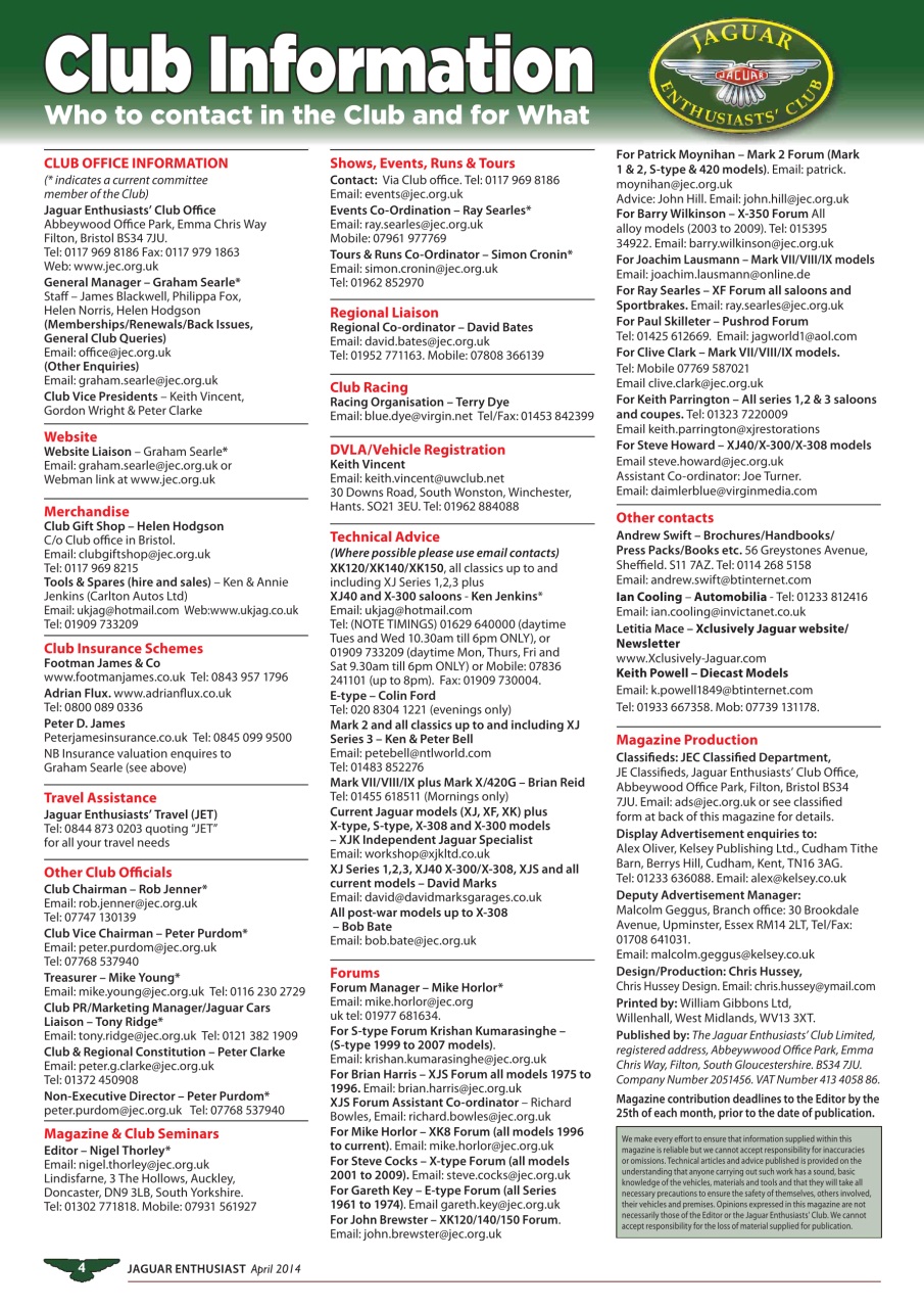 Jaguar Enthusiast Preview Pages