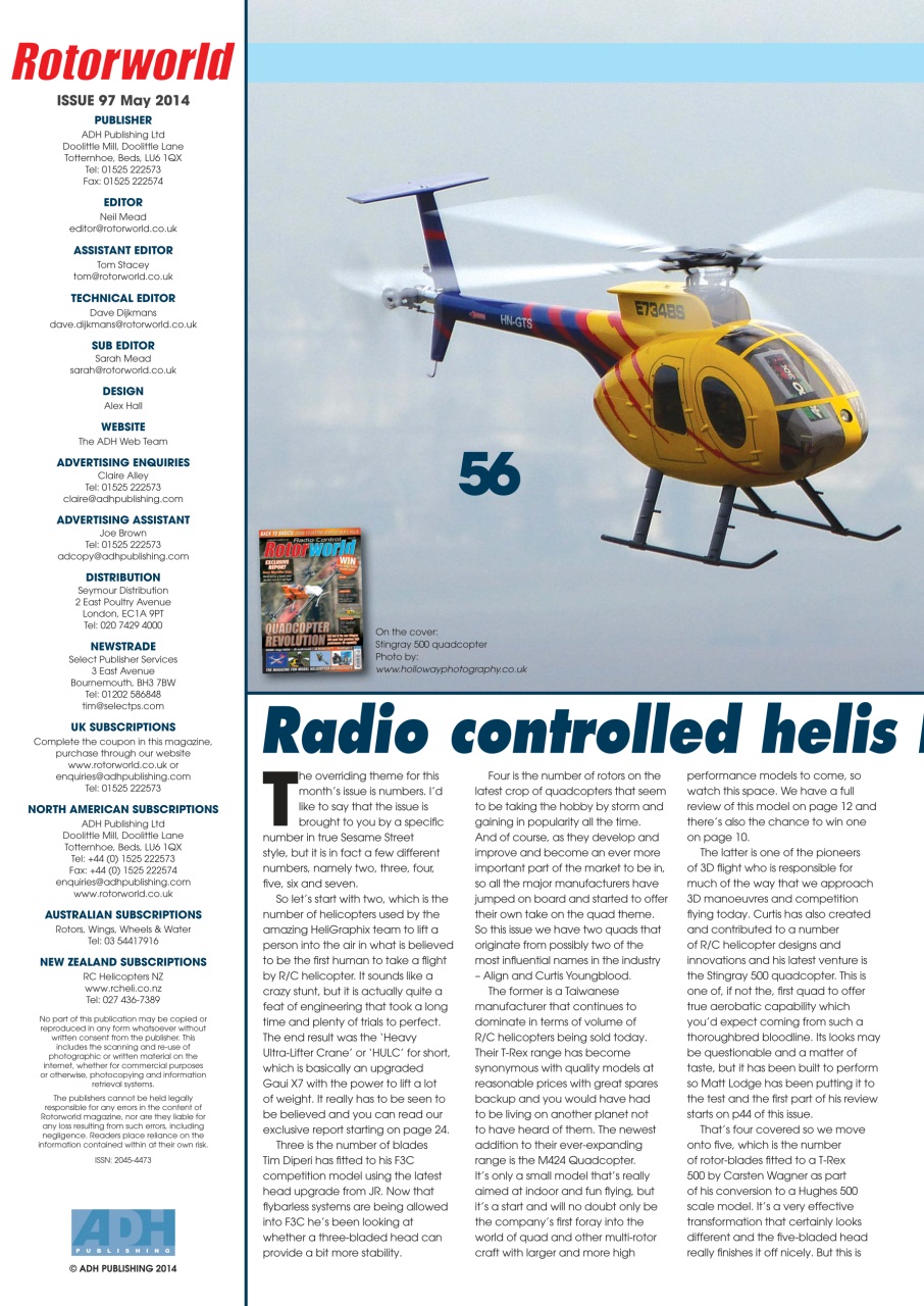 Radio Control Rotor World Preview Pages