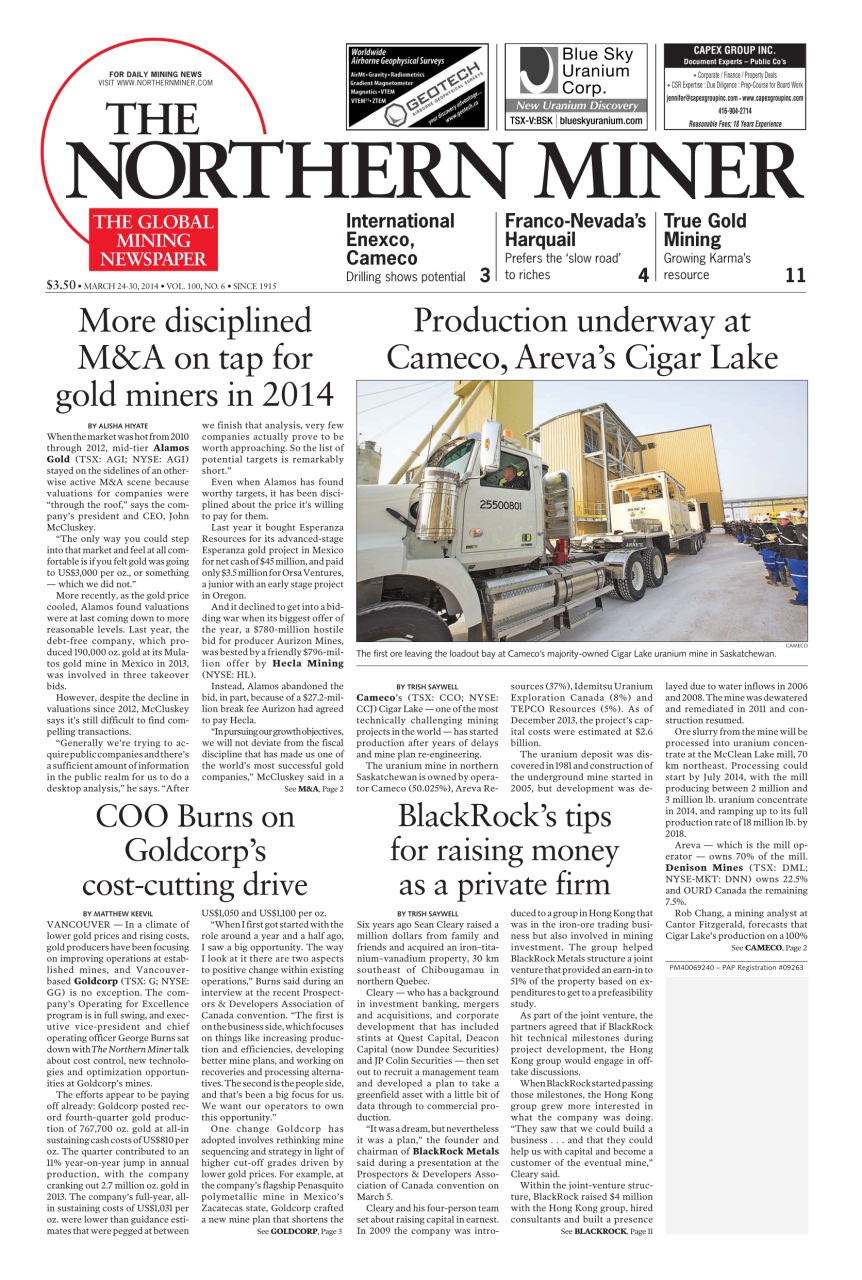 The Northern Miner Preview Pages