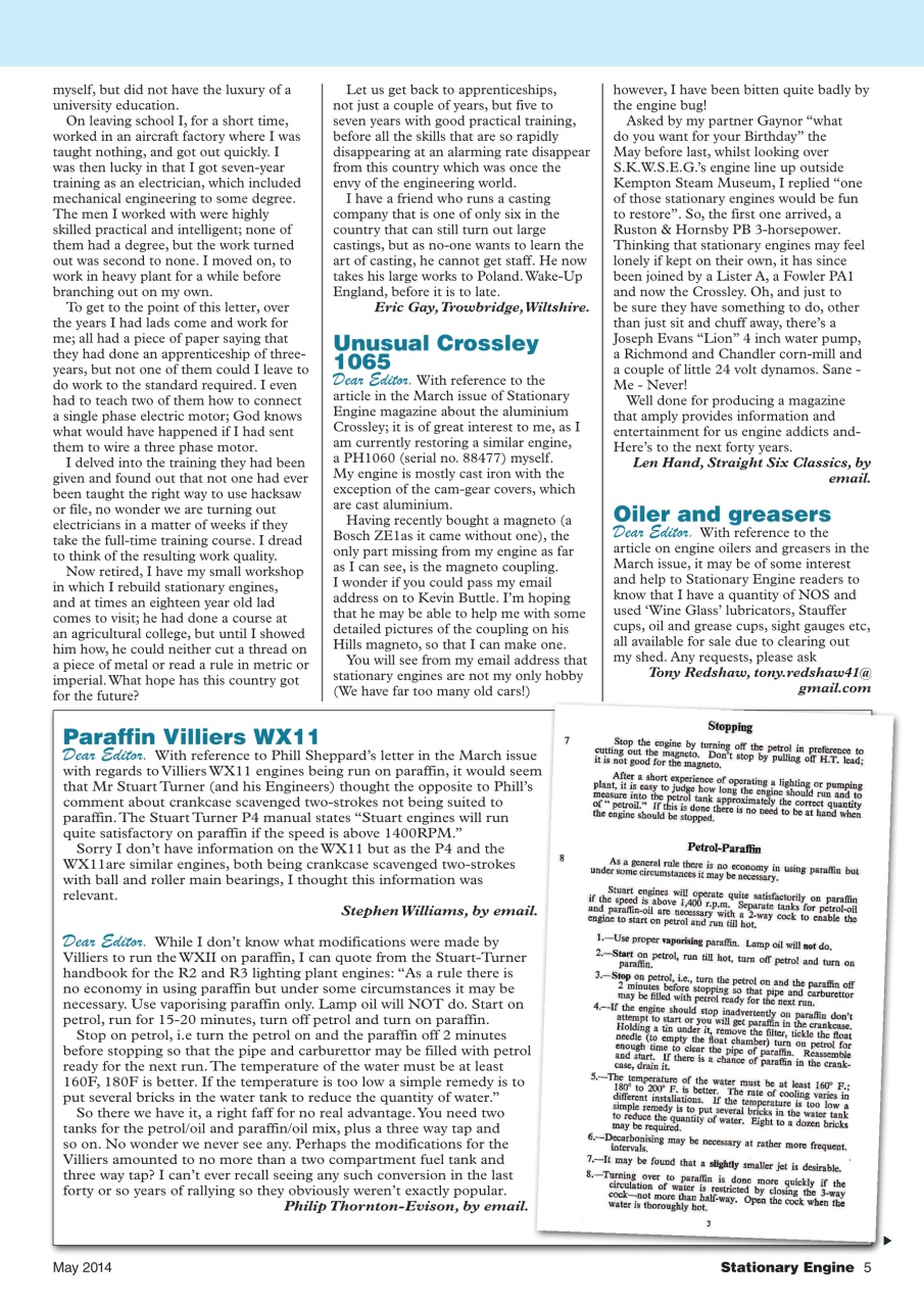 Stationary Engine Preview Pages