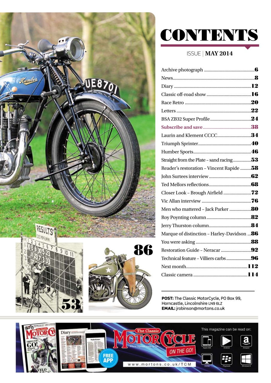 The Classic MotorCycle Preview Pages