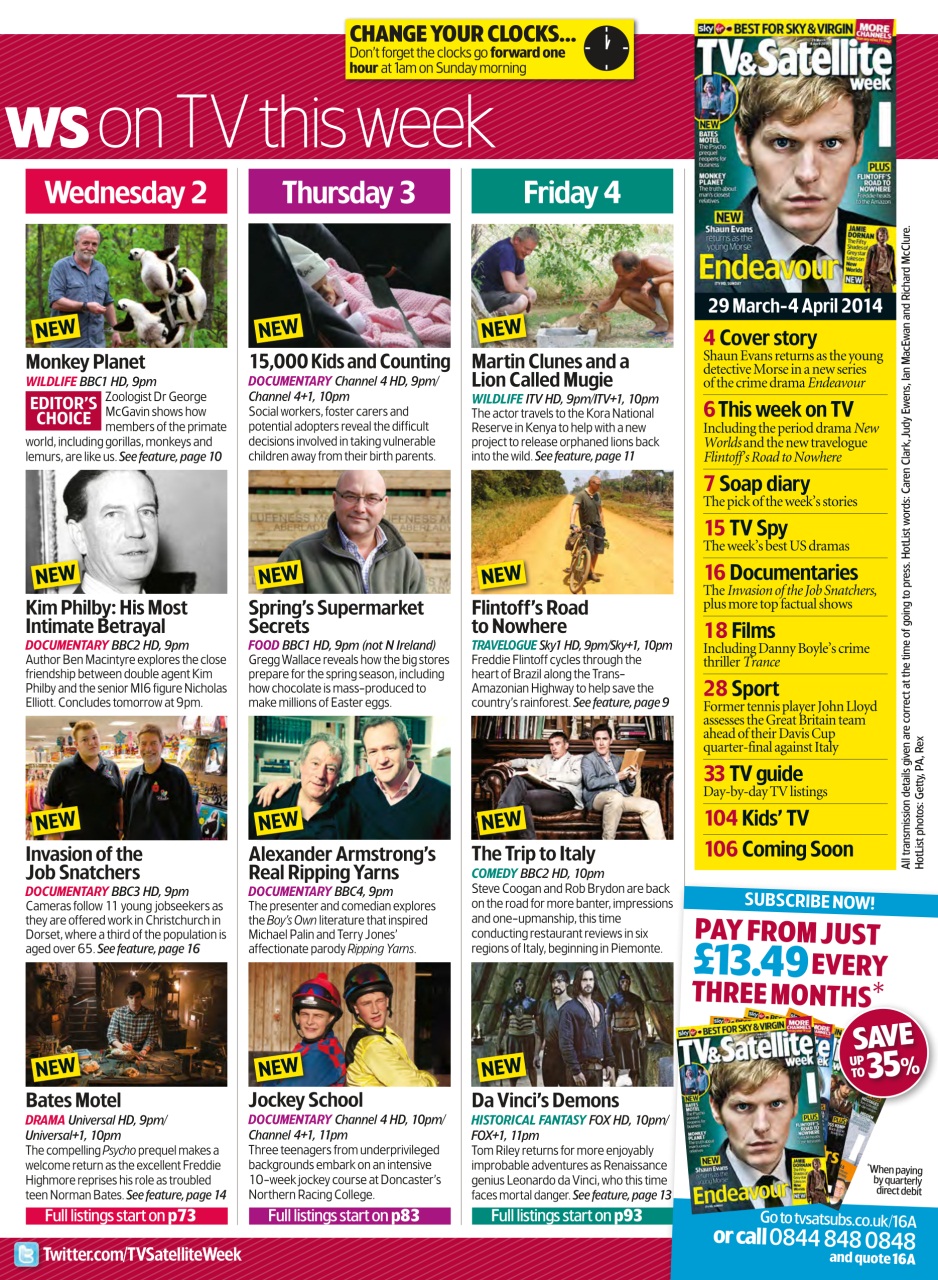 TV & Satellite Week Preview Pages