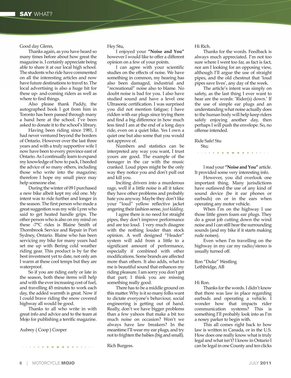 Motorcycle Mojo Preview Pages