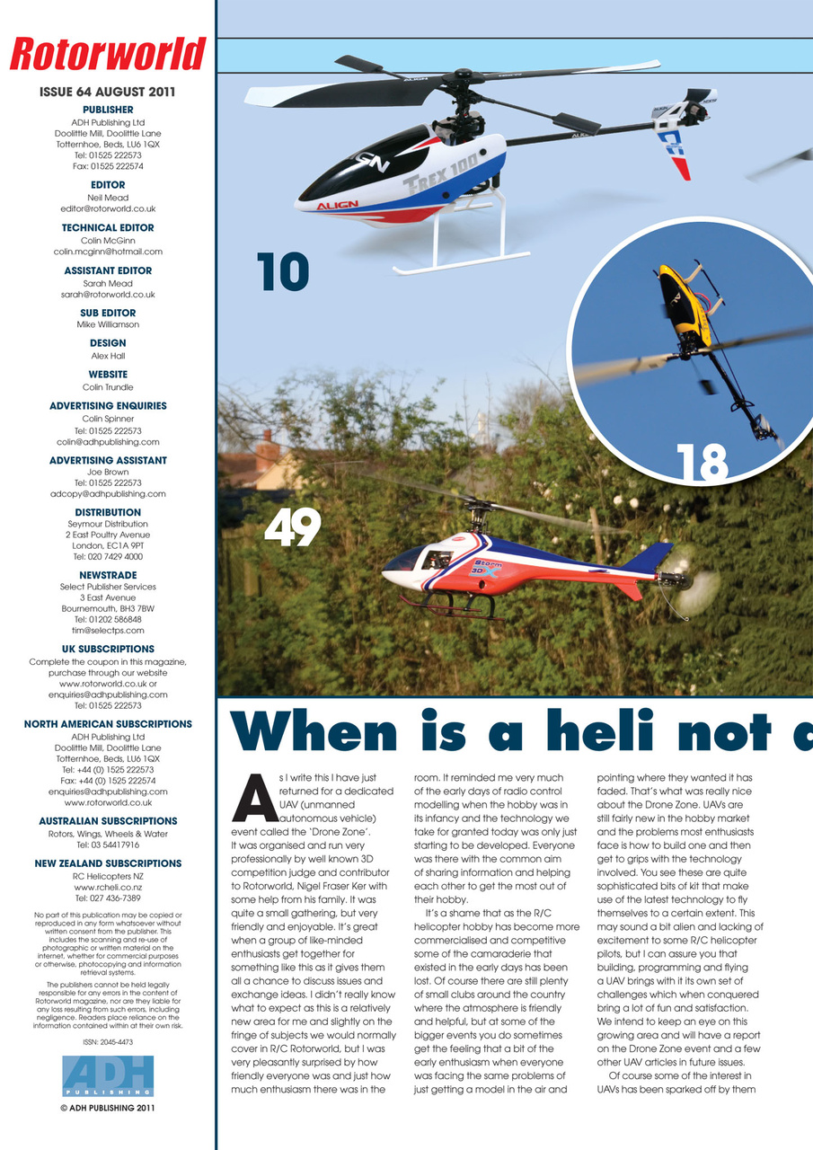 Radio Control Rotor World Preview Pages