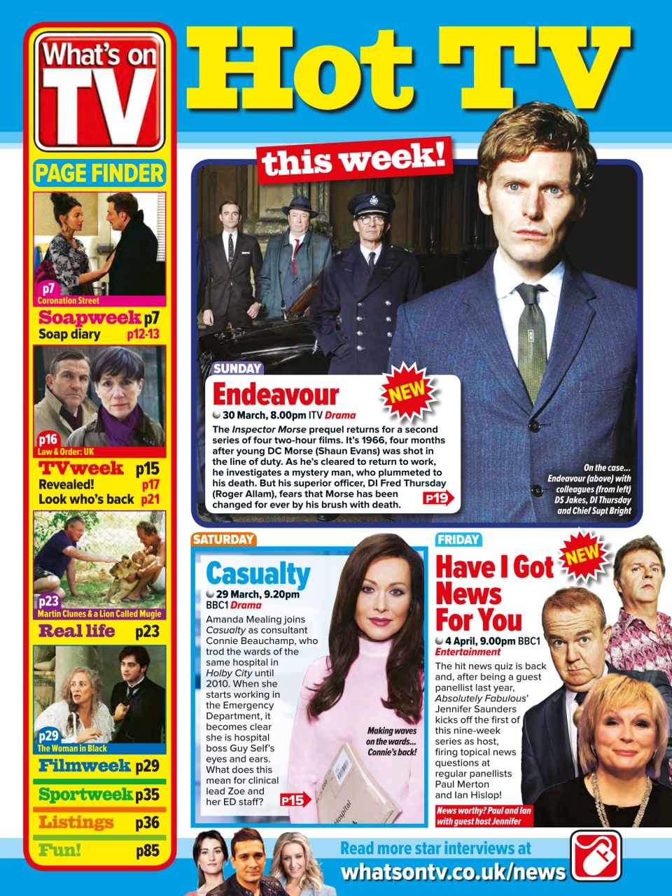 What's on TV Preview Pages