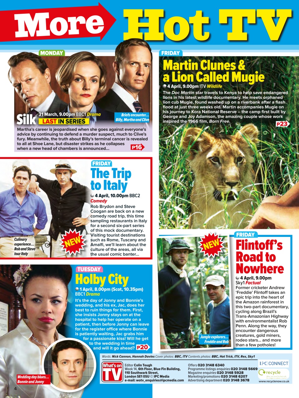 What's on TV Preview Pages