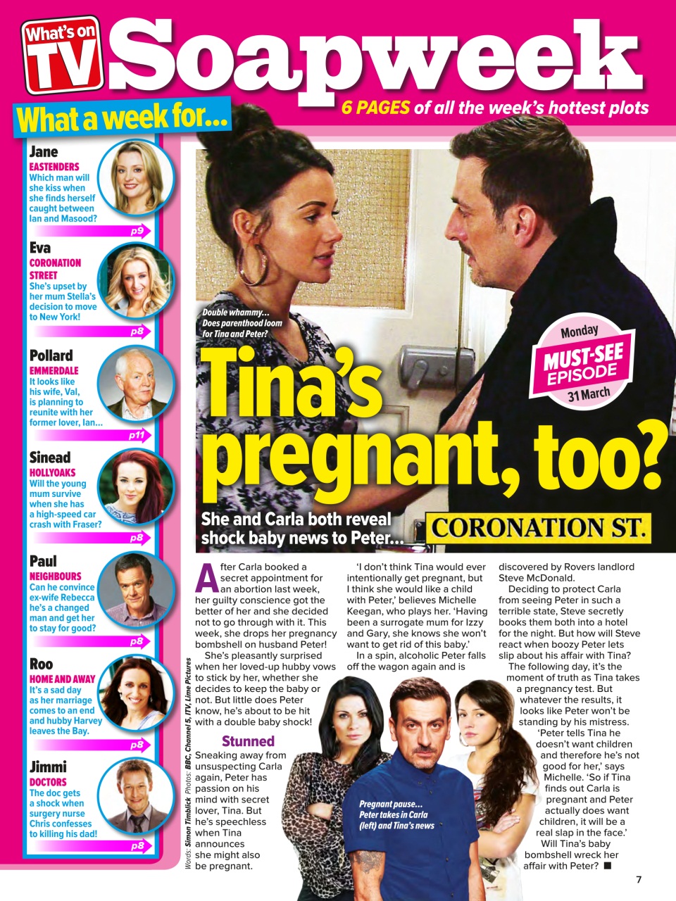 What's on TV Preview Pages