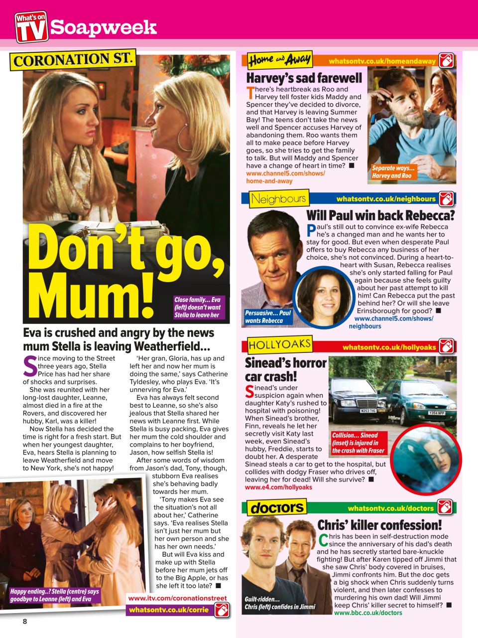 What's on TV Preview Pages