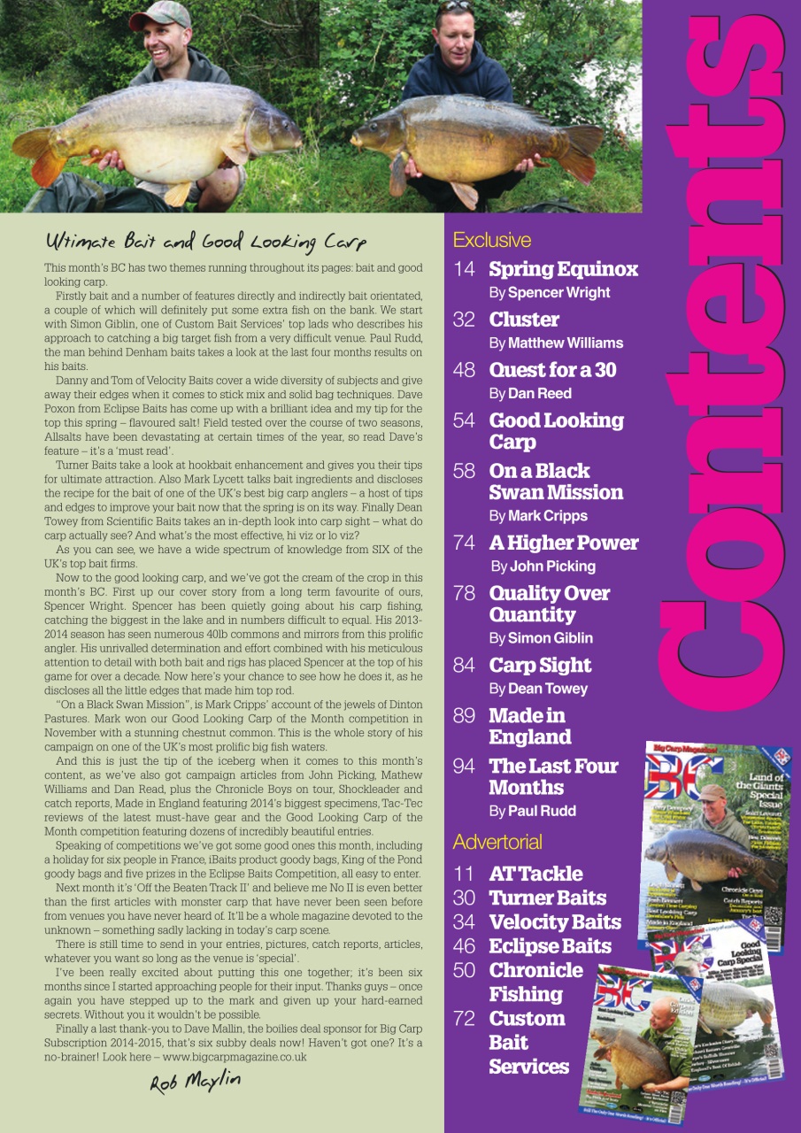 Big Carp Magazine Preview Pages