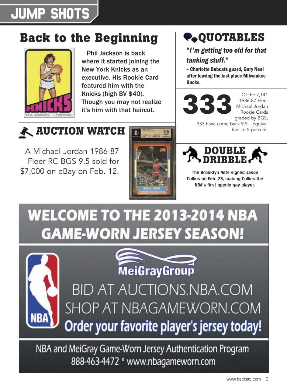 Beckett Basketball Magazine Preview Pages