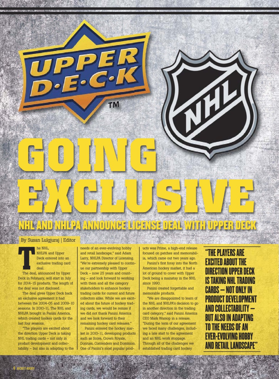 Beckett Hockey Magazine Preview Pages