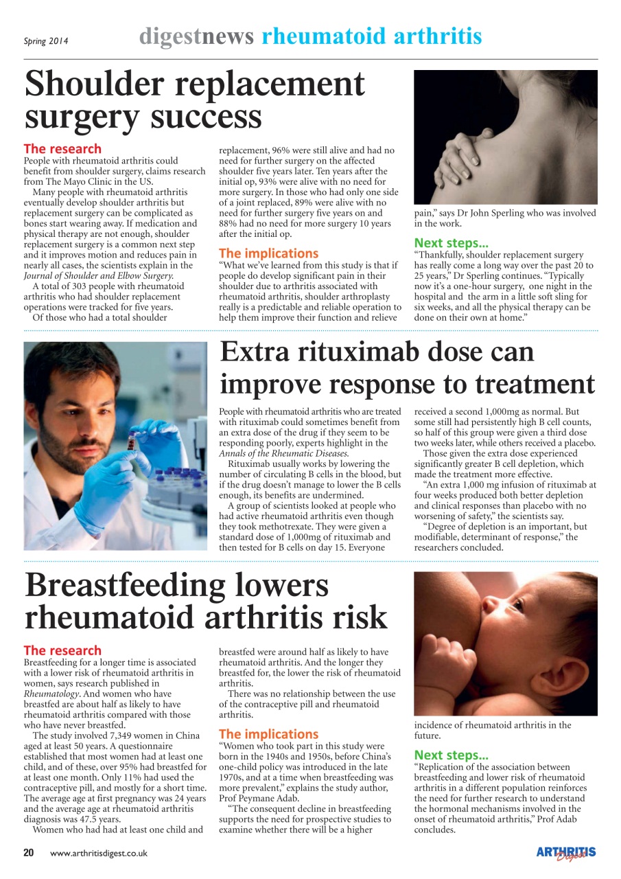 Arthritis Digest Preview Pages
