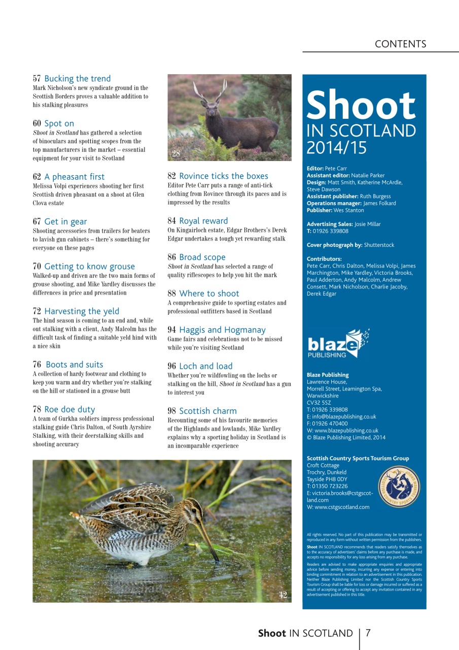 Shoot in Scotland Preview Pages