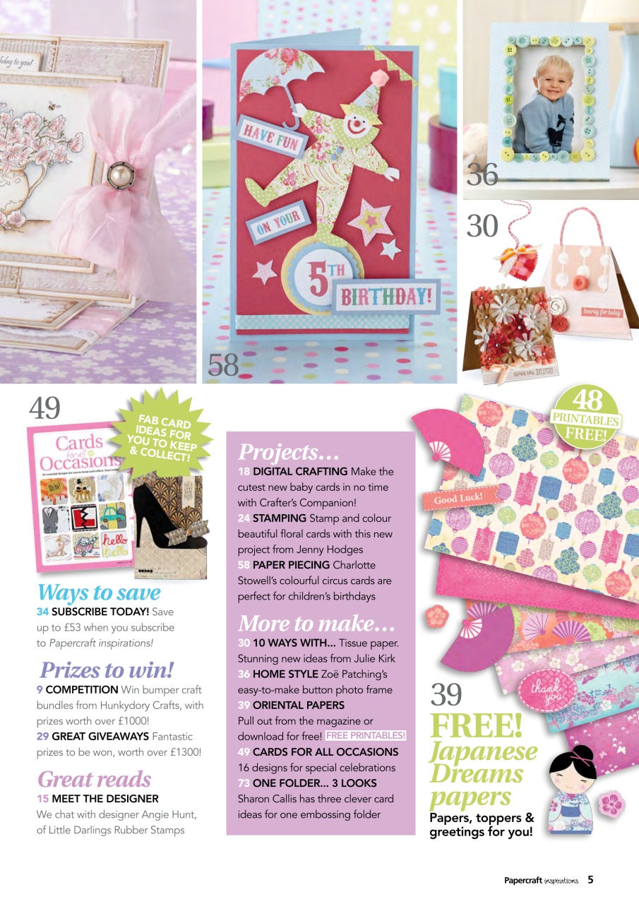 Papercraft Inspirations Preview Pages
