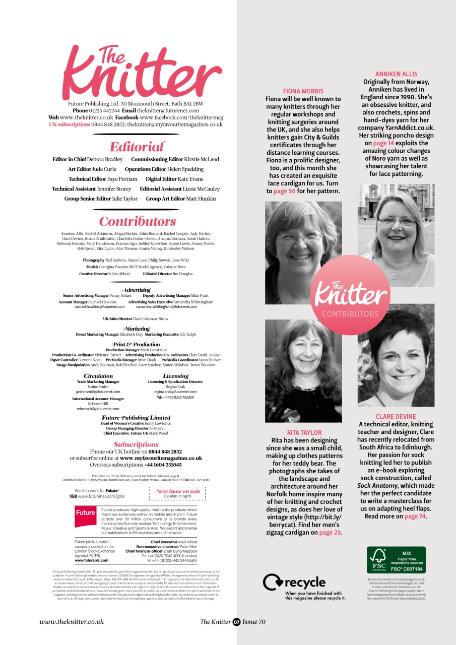 The Knitter Preview Pages