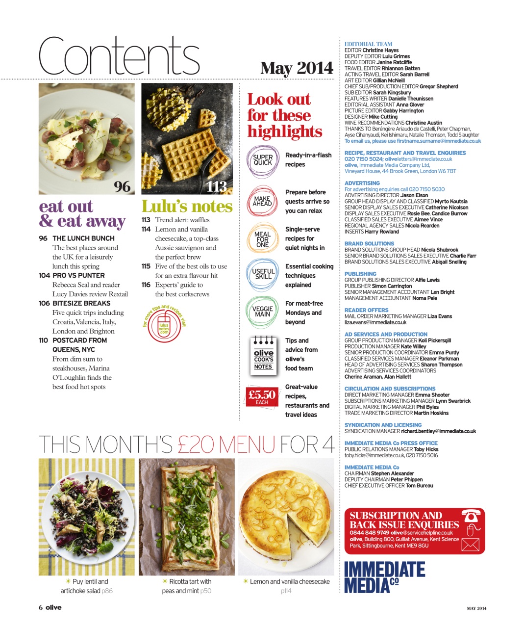 Olive Magazine Preview Pages