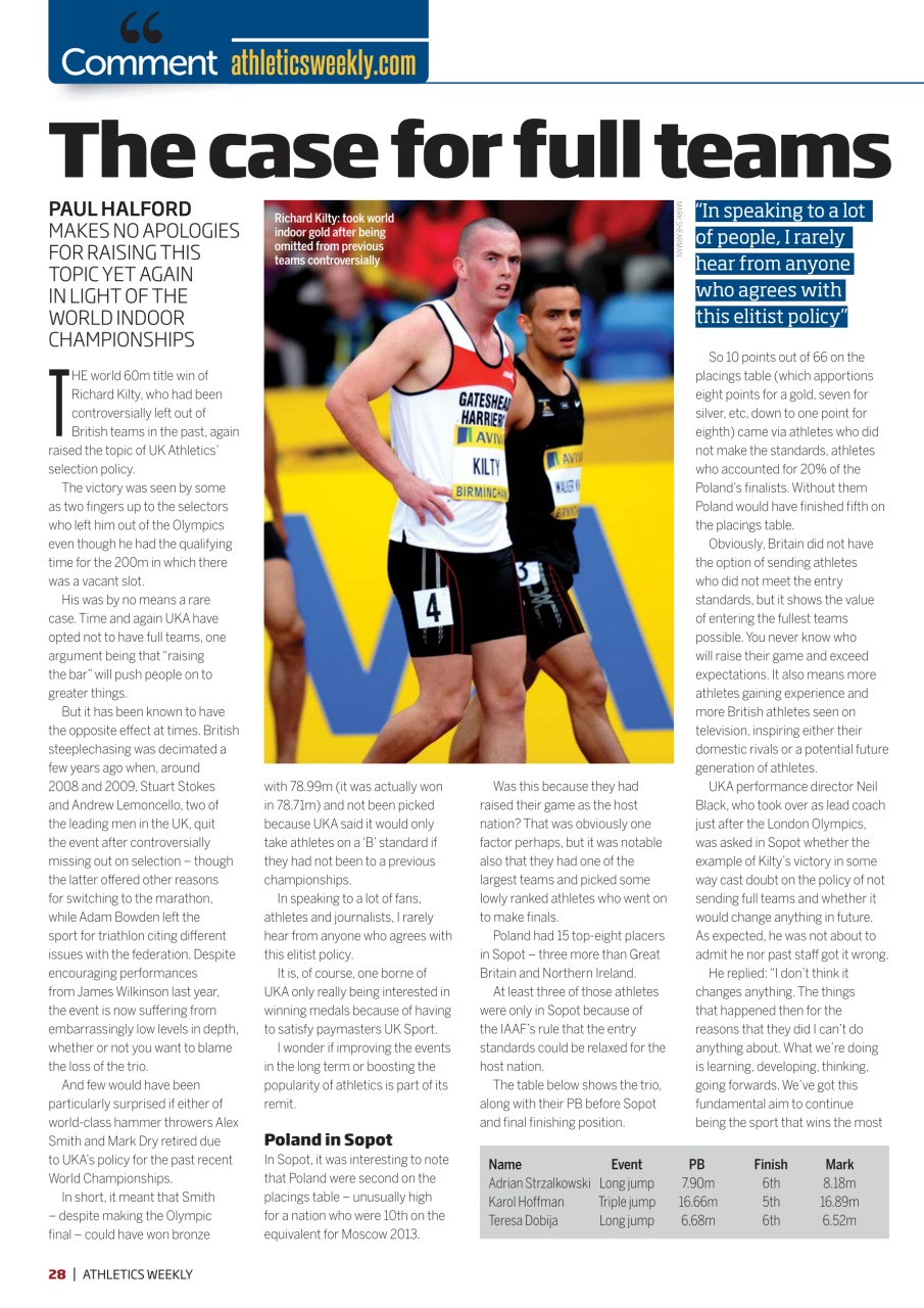 AW – Athletics Weekly Magazine Preview Pages