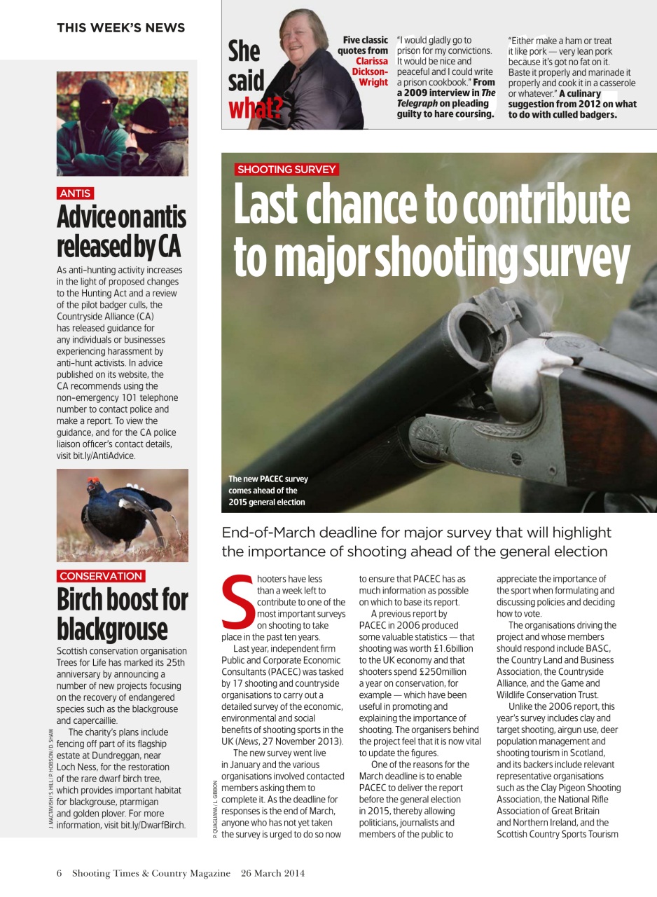 Shooting Times & Country Preview Pages