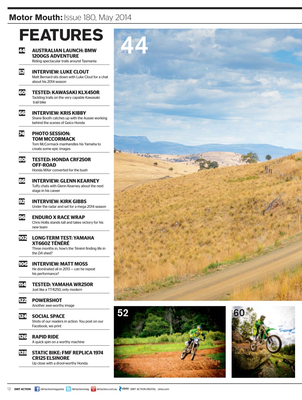 Dirt Action Preview Pages