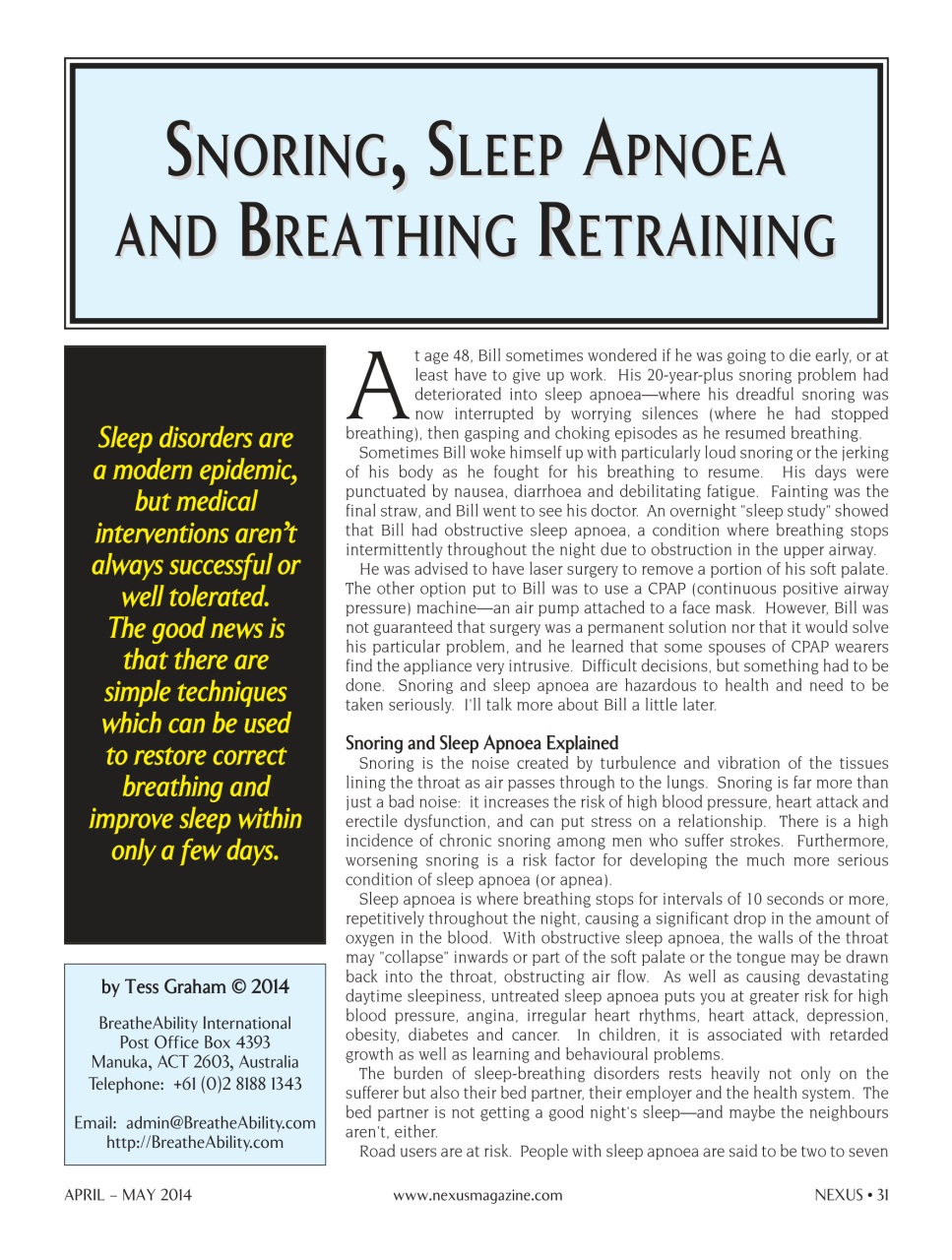 Nexus Magazine Preview Pages